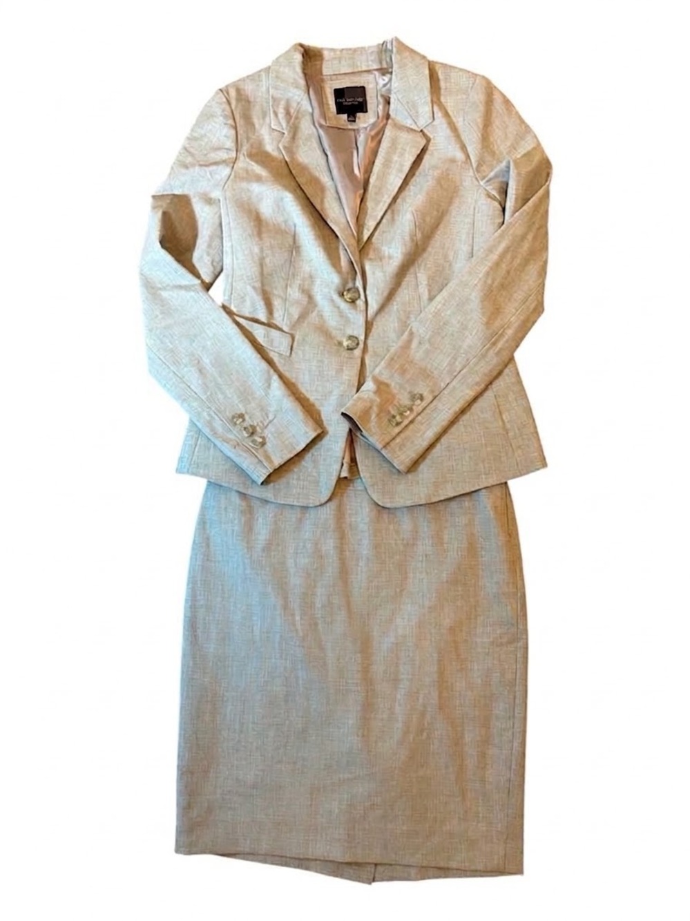 The Limited Collection gray two piece skirt suit set jacket and skirt